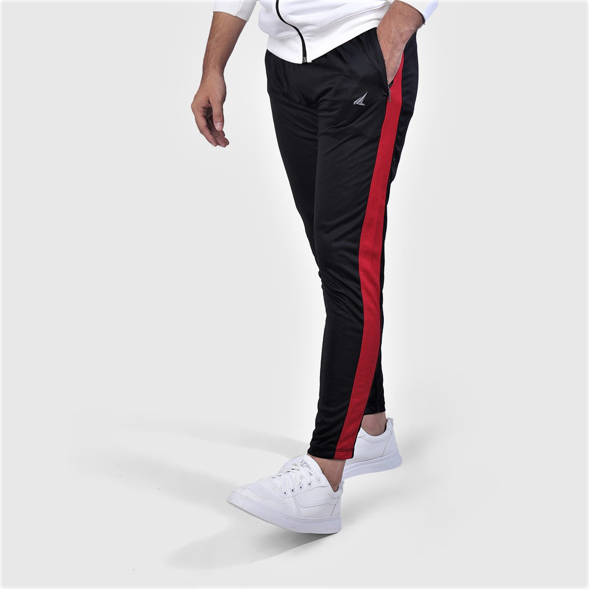 Black Trouser With Red Panel