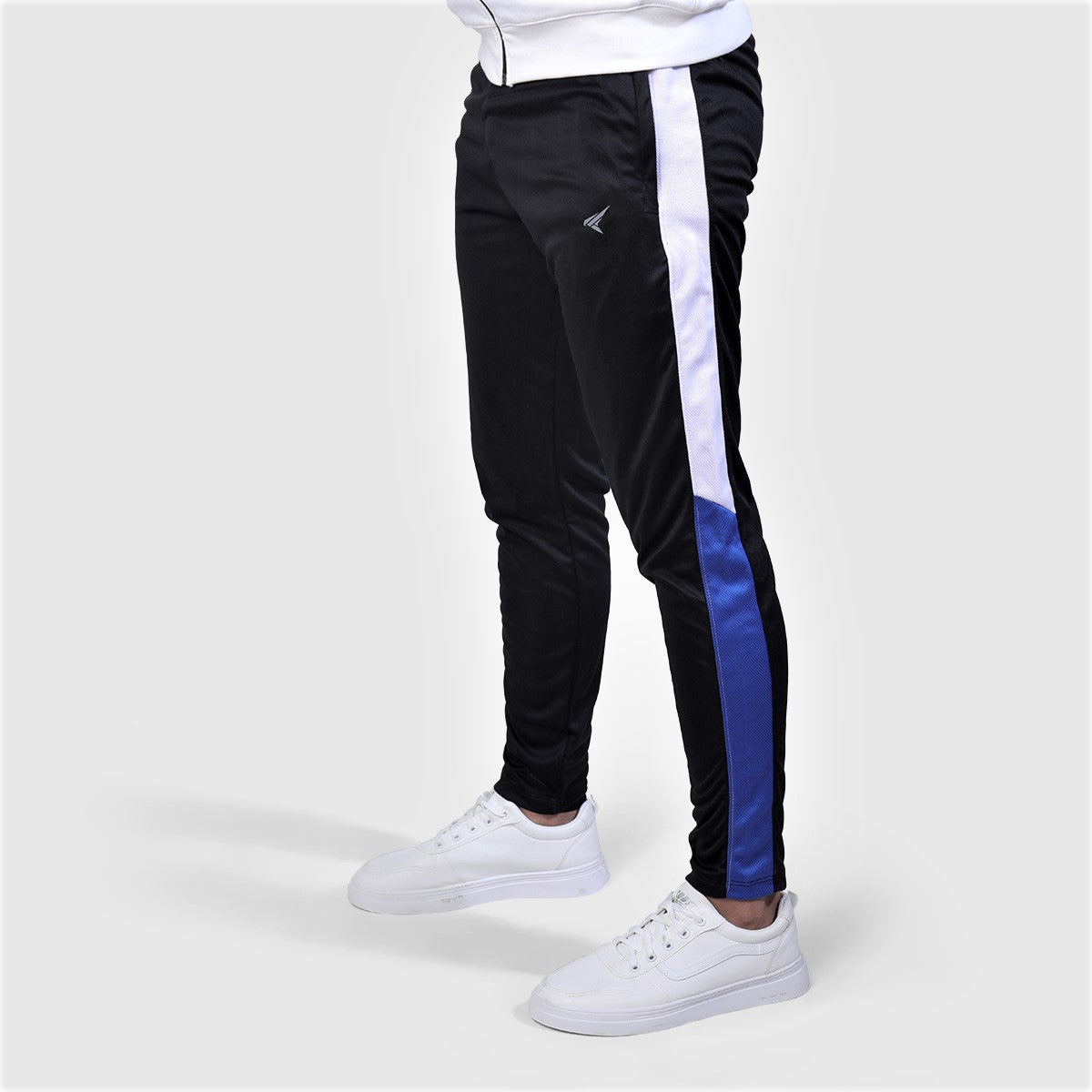 Black Trouser With White & Blue Panel